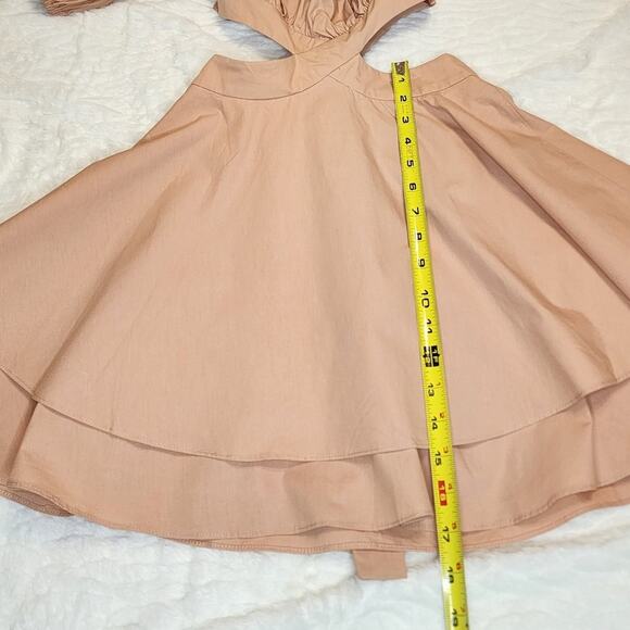 CLEARANCE! NWT Lucca Whitney Puff Sleeve Cutout Rodeo Dress, Coral, Size X-Small - Picture 6 of 13